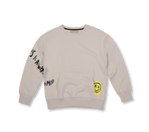 Graffiti Collection | 'Be Happy' Slogan Print Sweatshirt